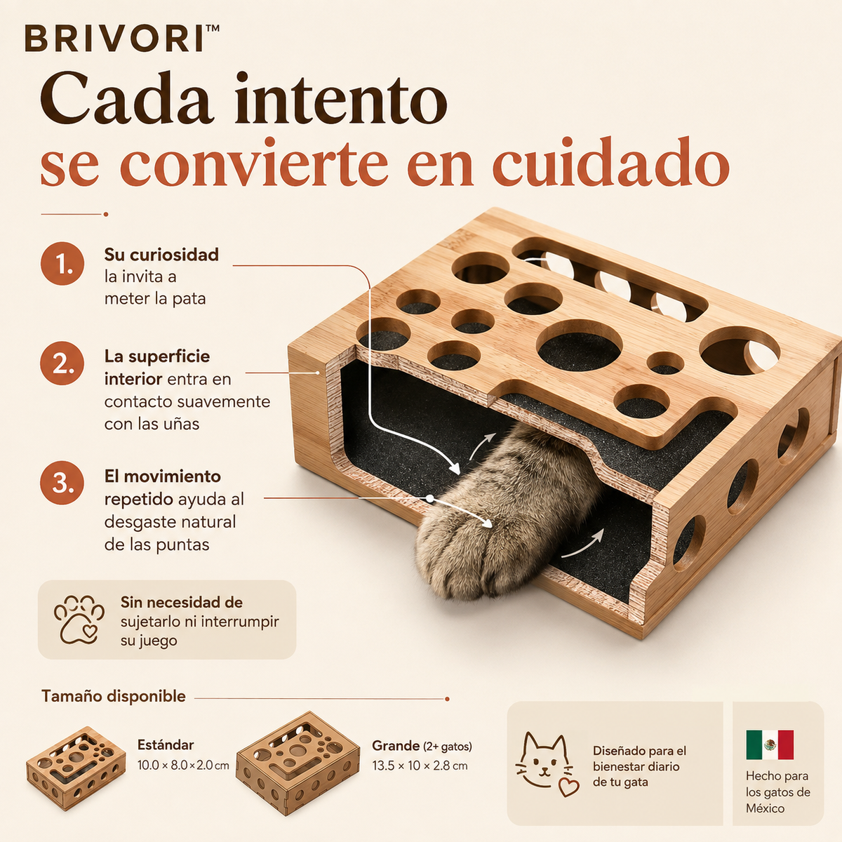 Brivori™ - Limador de Uñas de Madera para Gatos