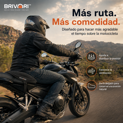 Brivori™ - Asiento Ergonómico para Motociclista