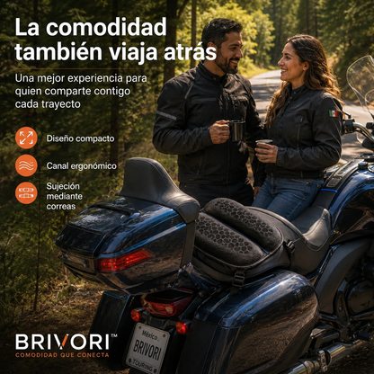 Brivori™ - Asiento Ergonómico para Motociclista