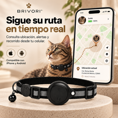 Brivori™ - Collar Localizador GPS para Gatos
