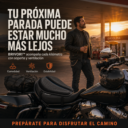 Brivori™ - Asiento Ergonómico para Motociclista