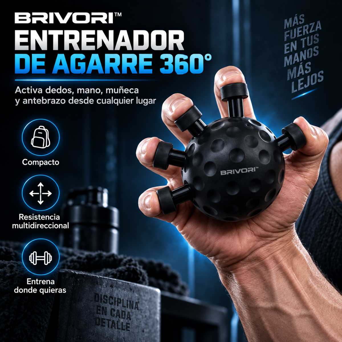 Brivori™ - Entrenador de Antebrazo y Agarre 360°