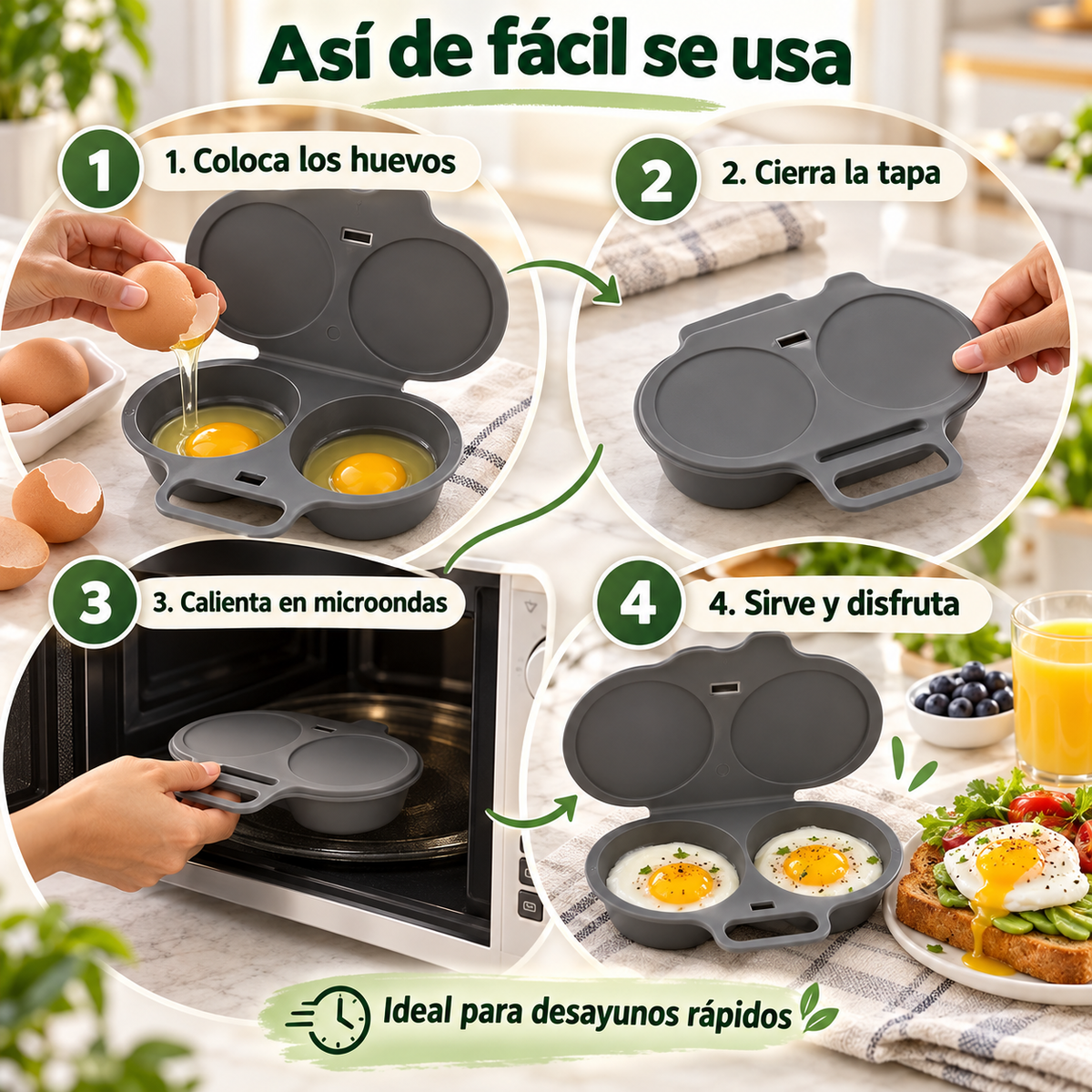 Brivori™ - Cocedor Doble para Huevos