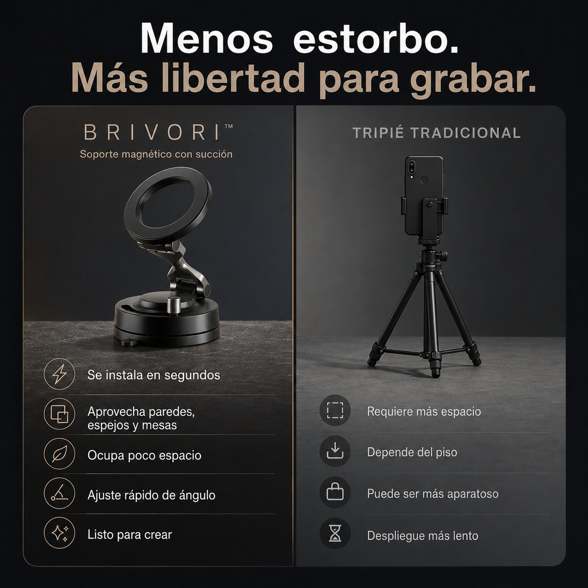 Brivori™ - Soporte Magnético Articulado
