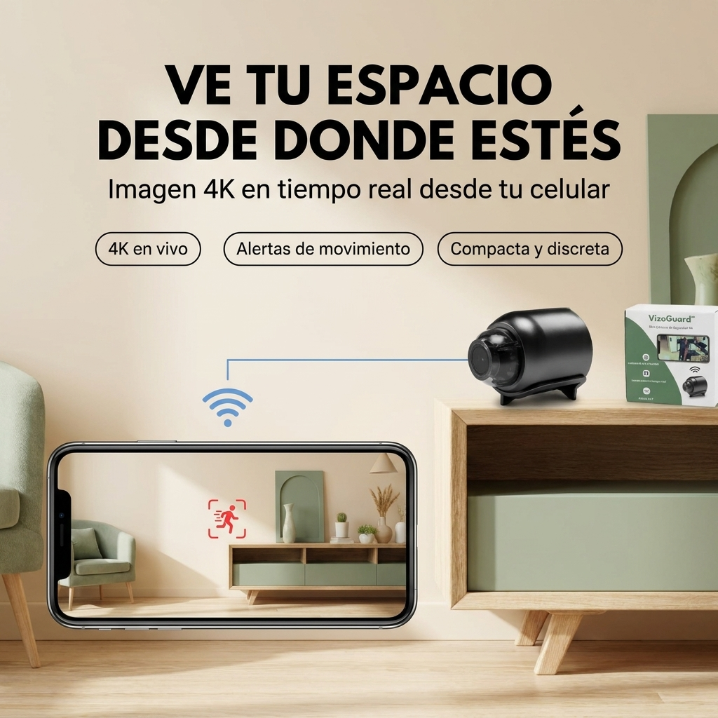 VizoGuard™ – Mini Cámara de Seguridad 4K