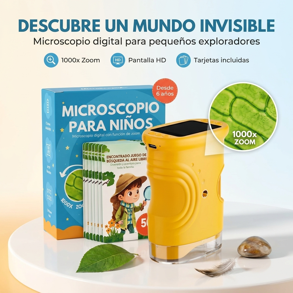 MicroScopeX™ – Microscopio Digital Infantil 1000x