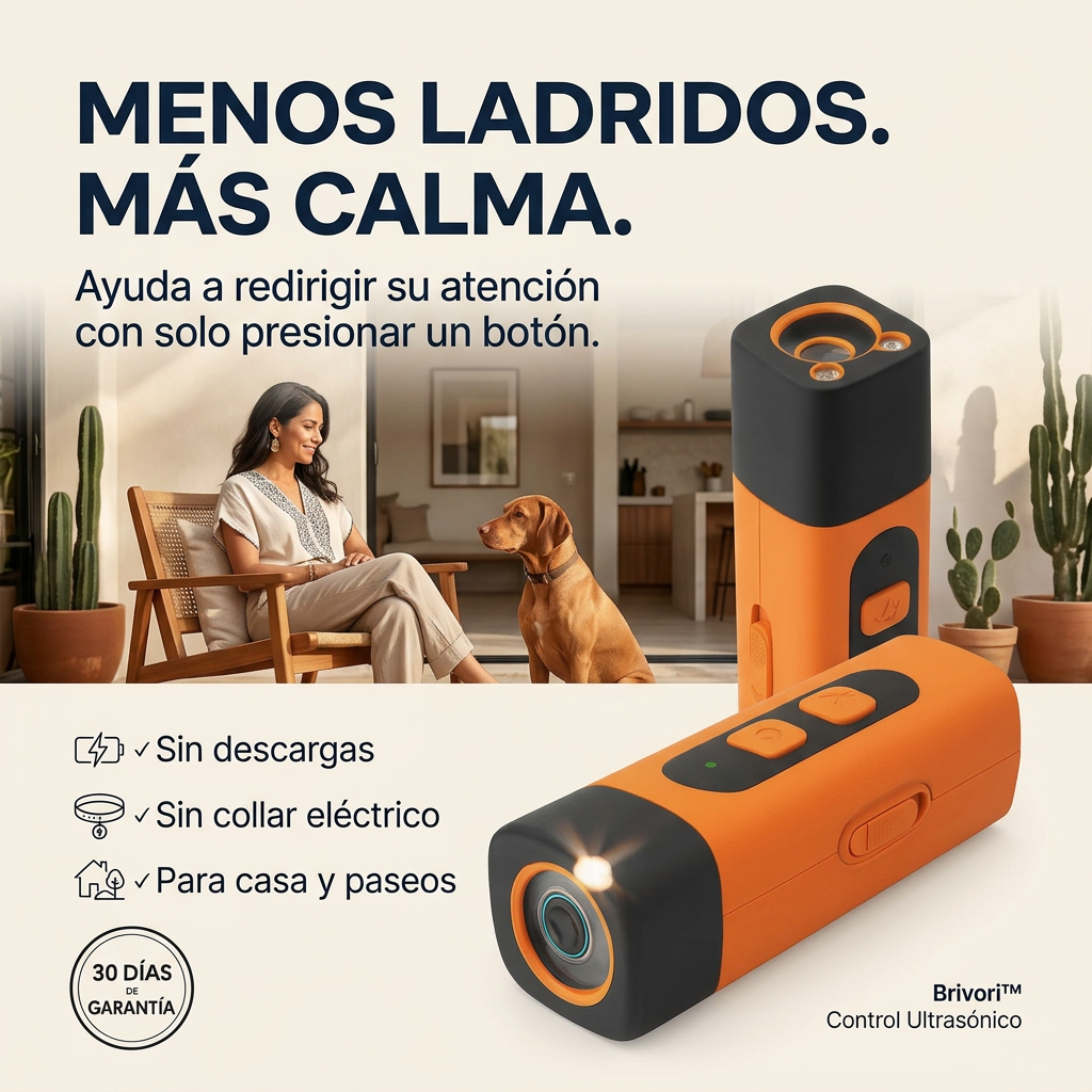 Brivori™ – Control Ultrasónico Antiladridos para Perros