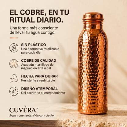 CUVÉRA™ - Botella de agua de cobre puro