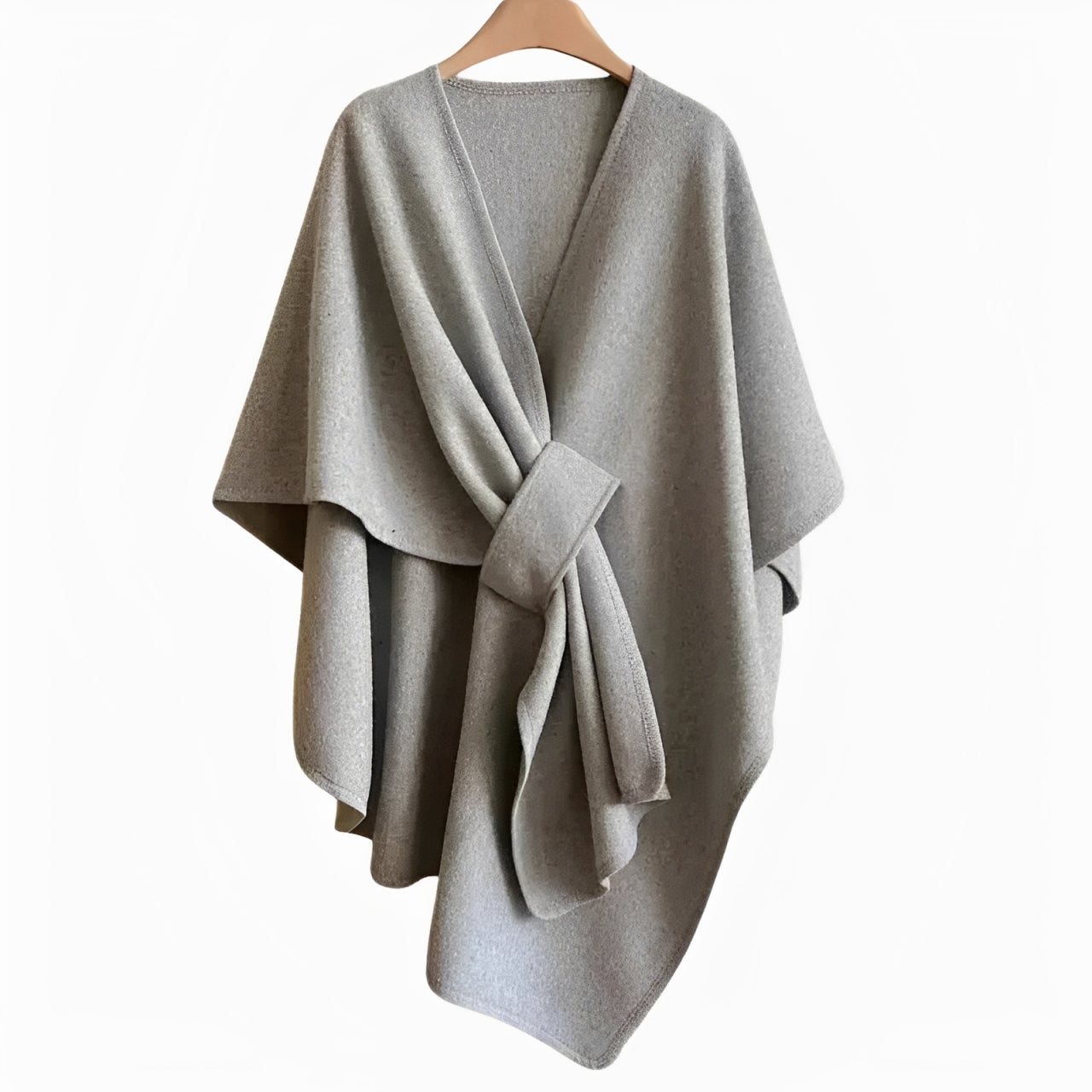 ALVÉRA™ – Poncho chal largo de algodón con costuras