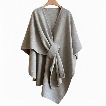 ALVÉRA™ – Poncho chal largo de algodón con costuras