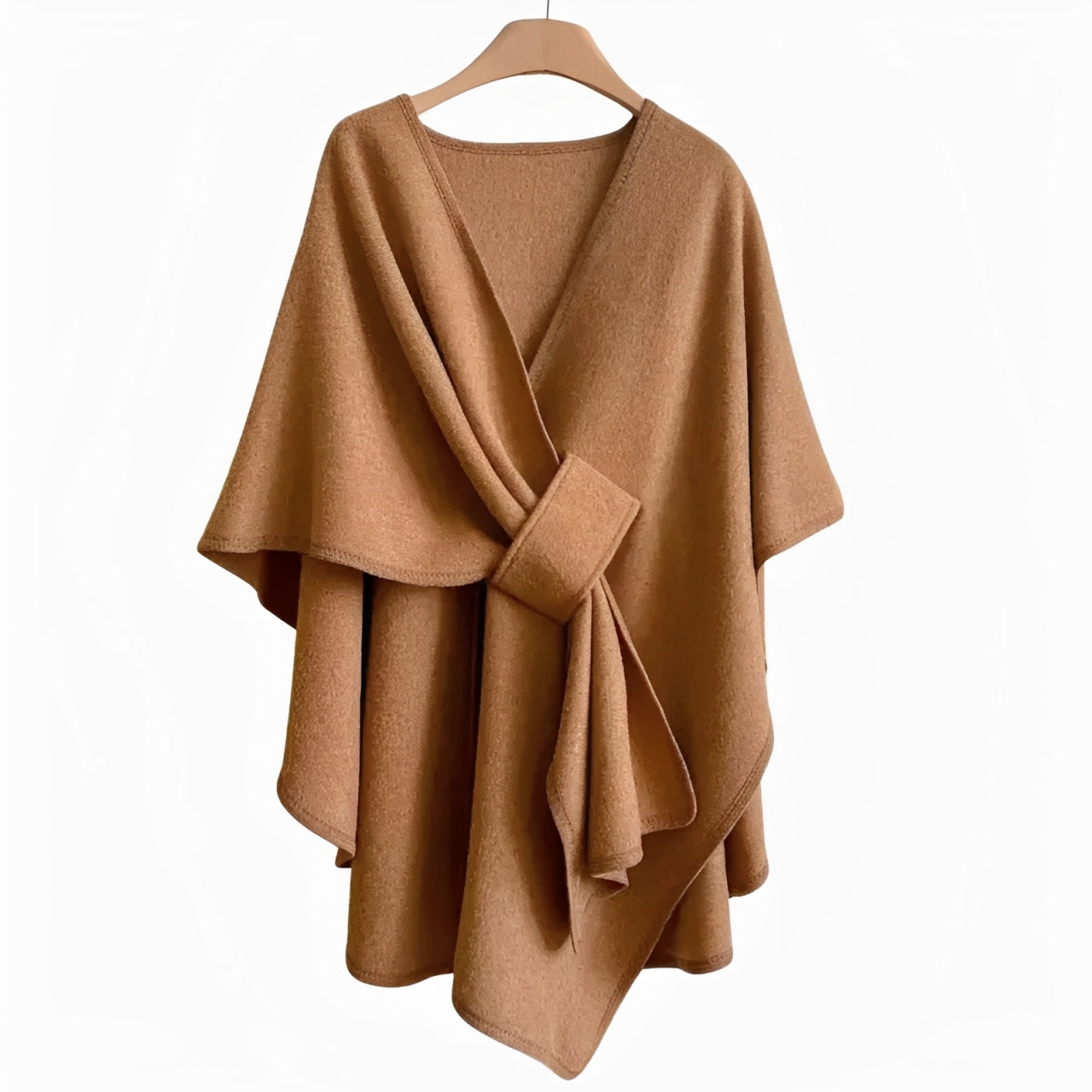 ALVÉRA™ – Poncho chal largo de algodón con costuras