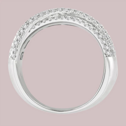 LUCERA™ – Anillo Cruzado Brillo Refinado