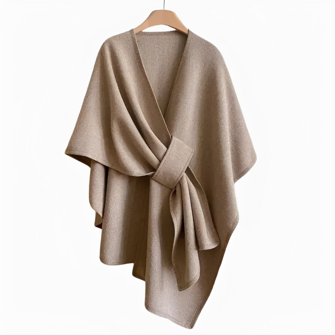 ALVÉRA™ – Poncho chal largo de algodón con costuras